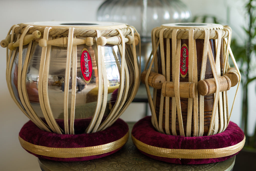 Maharaja Musicals Tabla Set, Steel Bayan, Sheesham