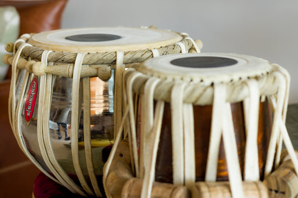 Maharaja Musicals Tabla Set, Steel Bayan, Sheesham
