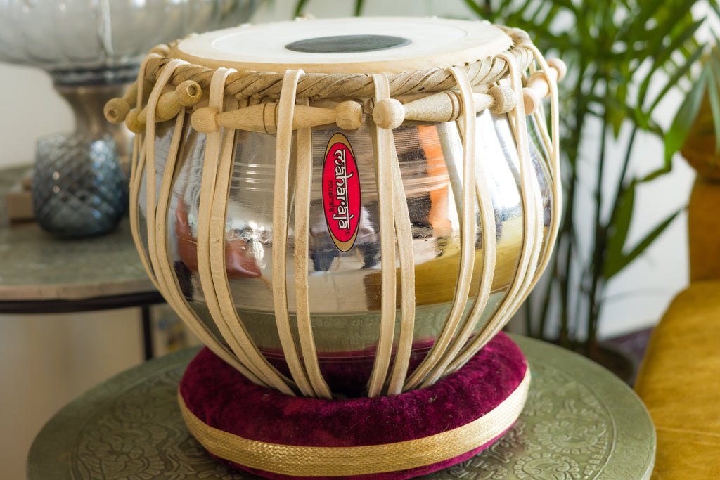Maharaja Musicals Tabla Set, Steel Bayan, Sheesham