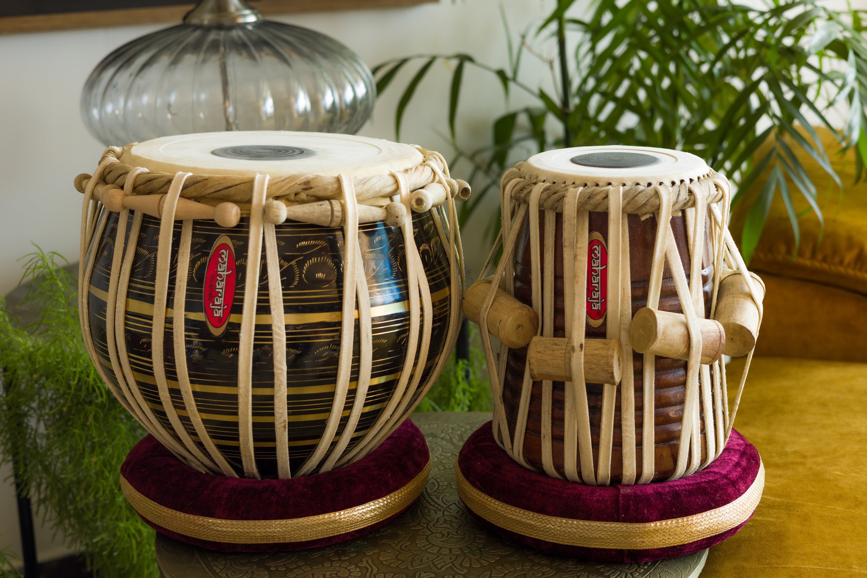 Maharaja Musicals Tabla Set, 3 kg, Brass Bayan (No. 51)