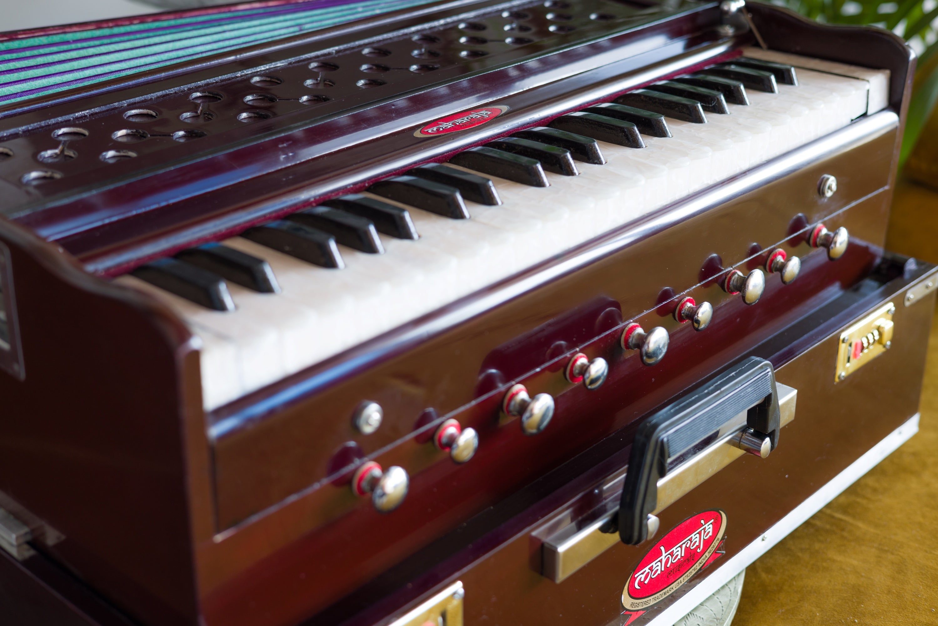 Maharaja Musicals Safri Harmonium, 9 Stops, Folding, Coupler