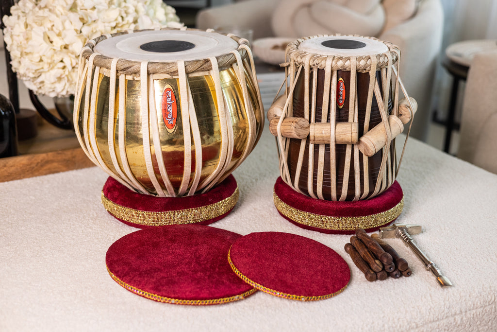 Maharaja Musicals Tabla Set, 3 kg, Brass Bayan (No. 38)