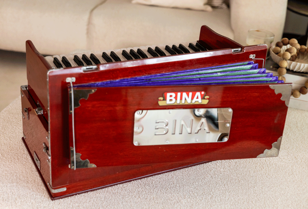 Bina No. 23B Deluxe Harmonium, 3.5 Octave, Folding, Coupler