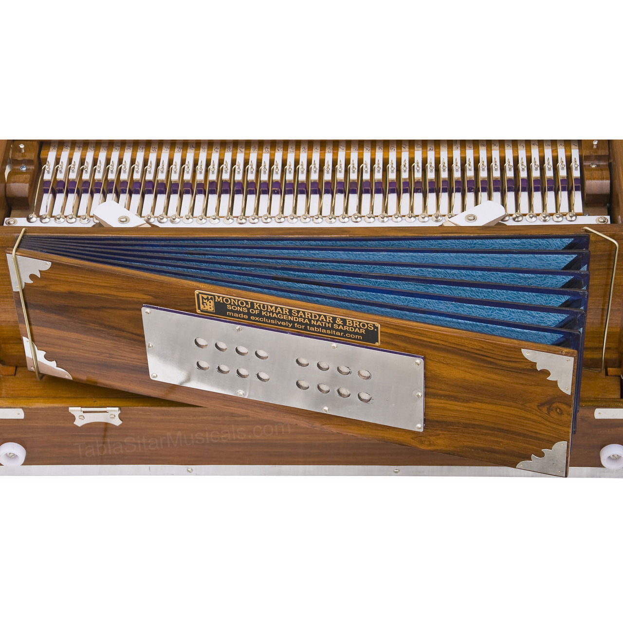 MKS No. 167 Concert Harmonium, 2 Reeds, Folding, Teak Wood, 42 Keys