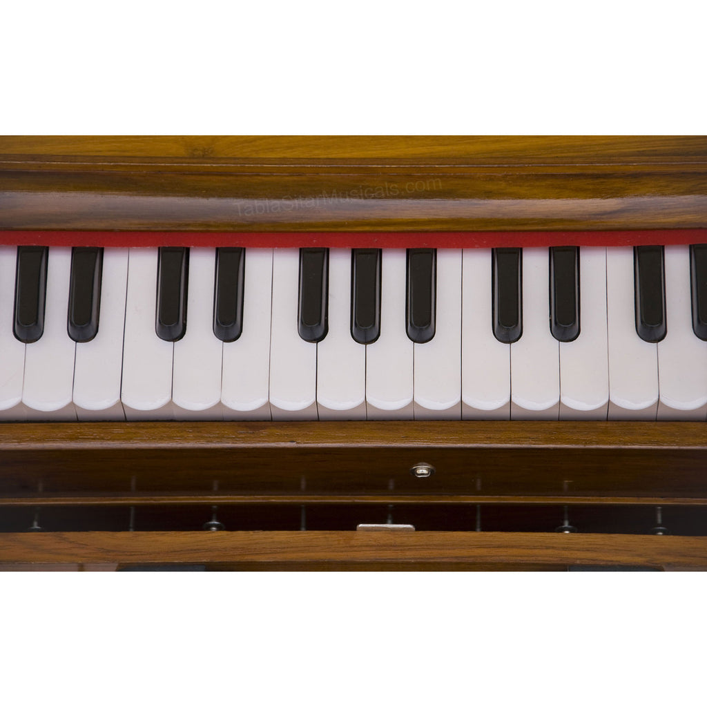 MKS No. 167 Concert Harmonium, 2 Reeds, Folding, Teak Wood, 42 Keys