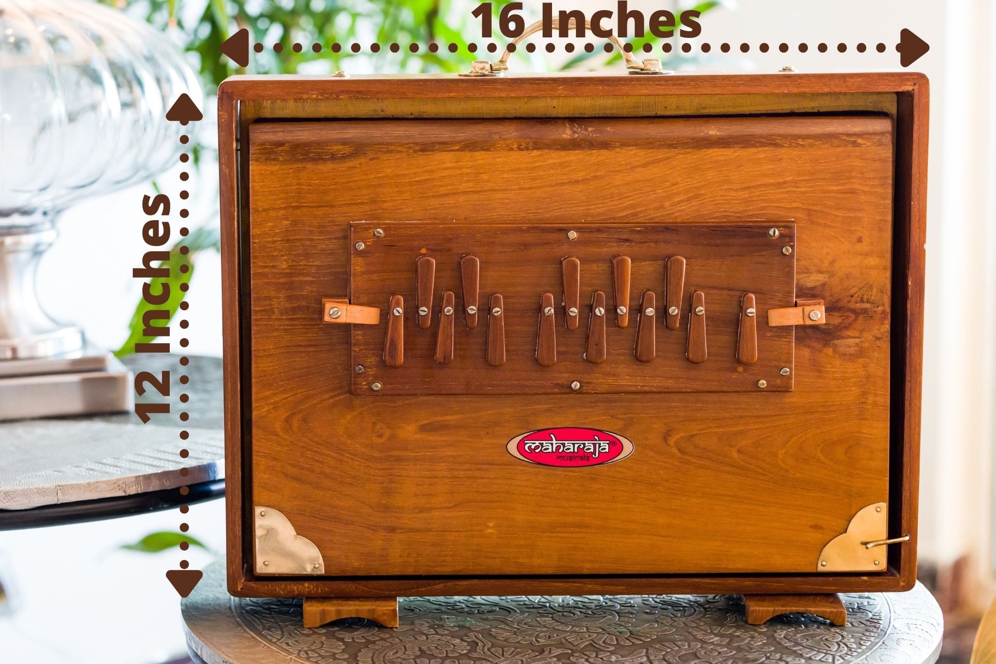 Maharaja Musicals Shruti Box, Teak Wood (No. SB-L)