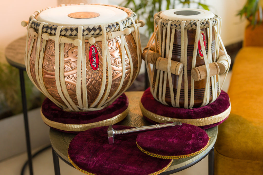 Maharaja Musicals Designer Tabla Set, 3.5 kg, Copper Bayan