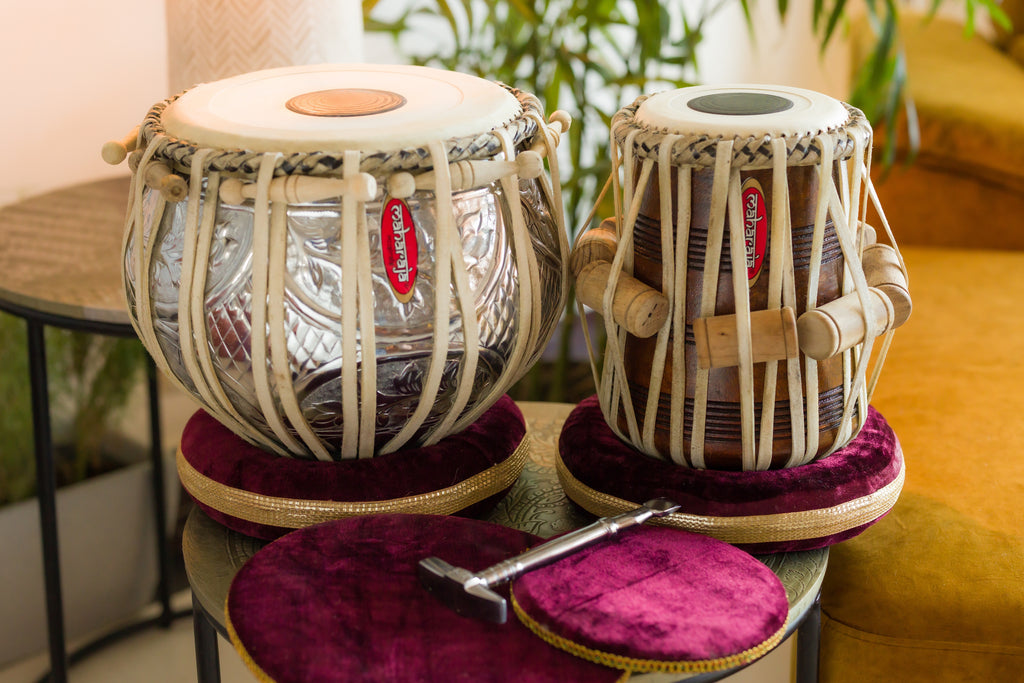 Maharaja Musicals Designer Tabla Set, 4.5 kg, Copper Bayan