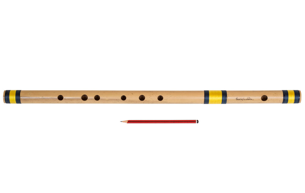 Sarfuddin Concert Bansuri Flute, Scale G# Bass, 24.5", Bamboo
