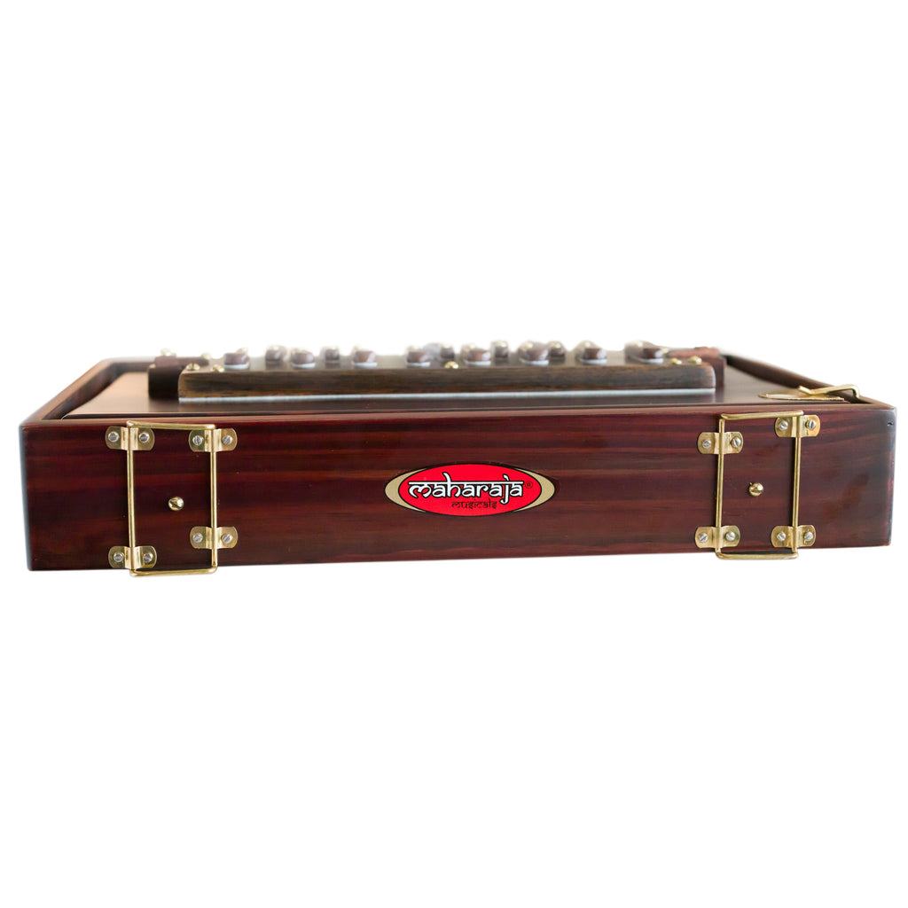 Maharaja Musicals Super Premium Shruti Box, Pinewood, Espresso, Medium - top view