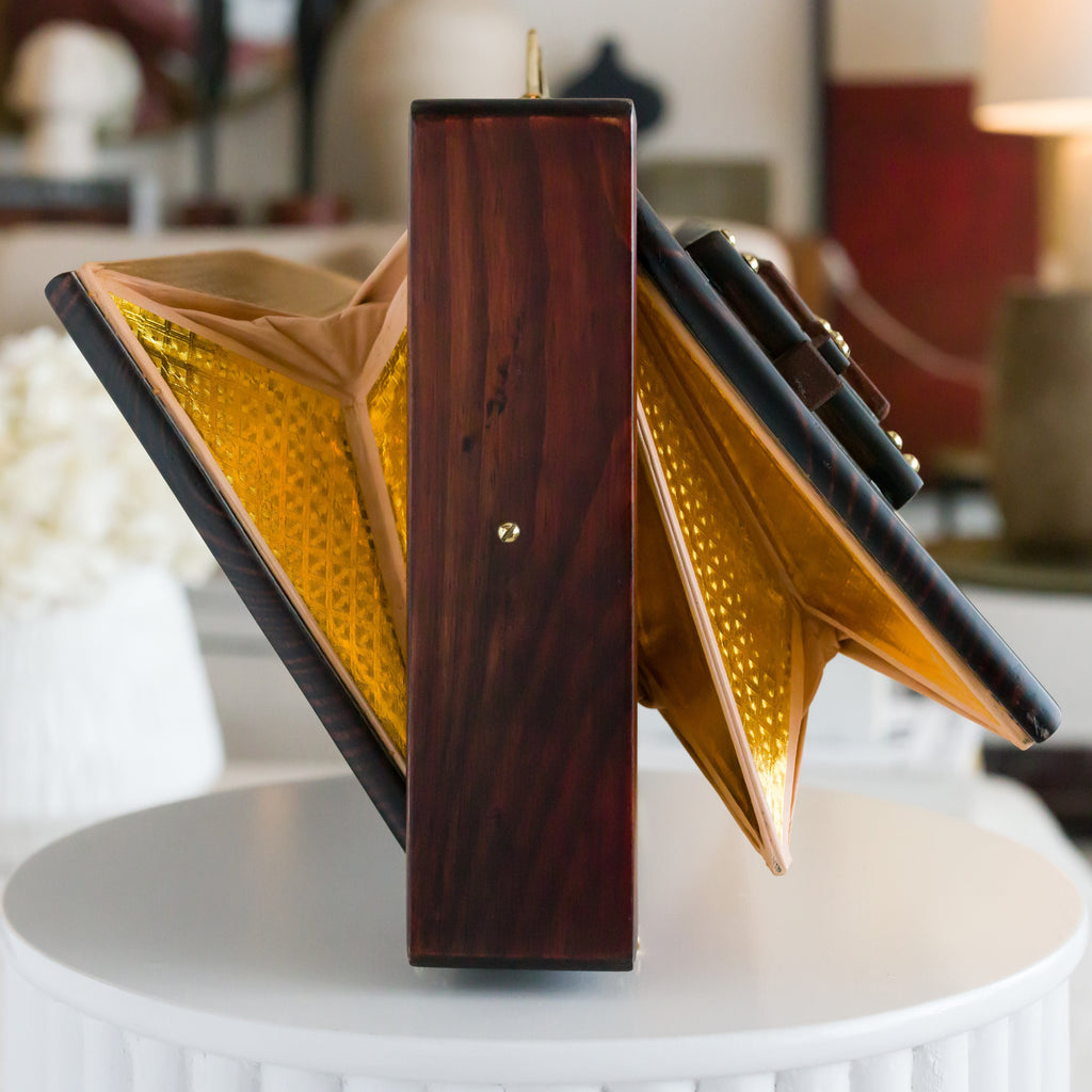 Maharaja Musicals Super Premium Shruti Box, Pinewood, Espresso, Medium - bellows detail