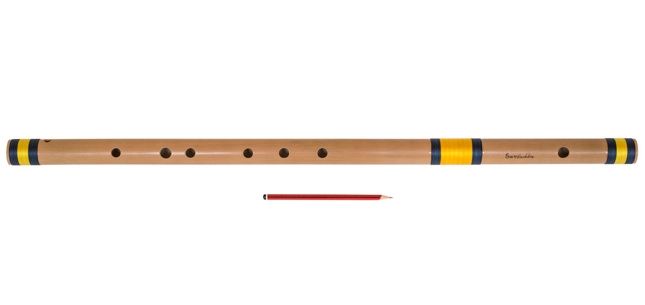 Sarfuddin Concert Bansuri Flute, Scale D# Bass, 30.5", Bamboo