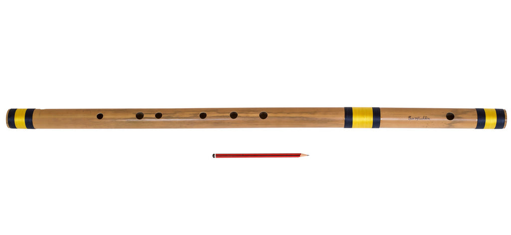 Sarfuddin Concert Bansuri Flute, Scale D Bass, 33.5", Bamboo