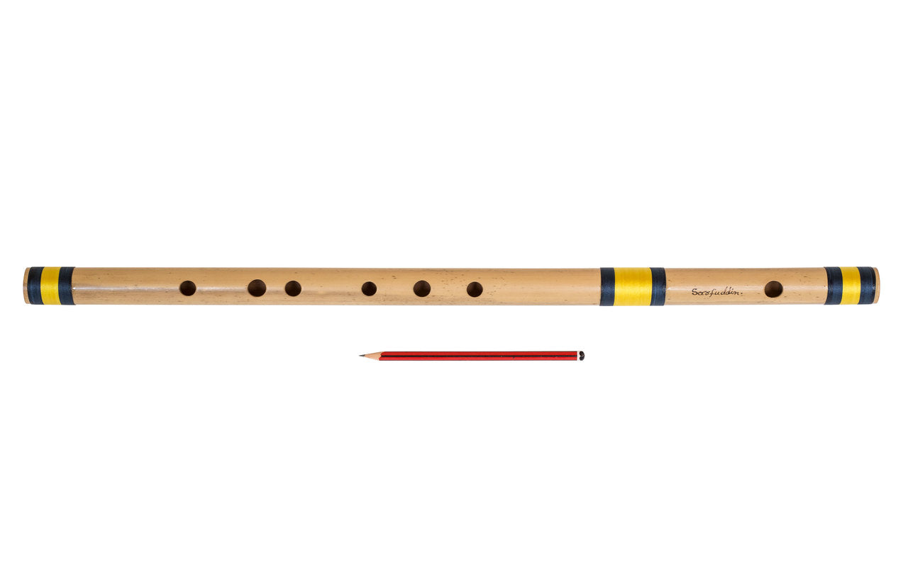Sarfuddin Concert Bansuri Flute, Scale F# Bass, 26.5", Bamboo