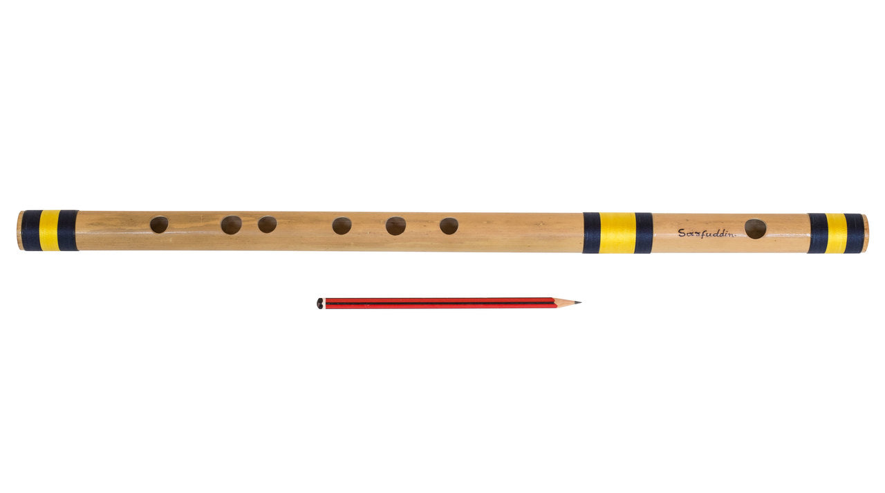 Sarfuddin Concert Bansuri Flute, Scale B Bass, 20", Bamboo