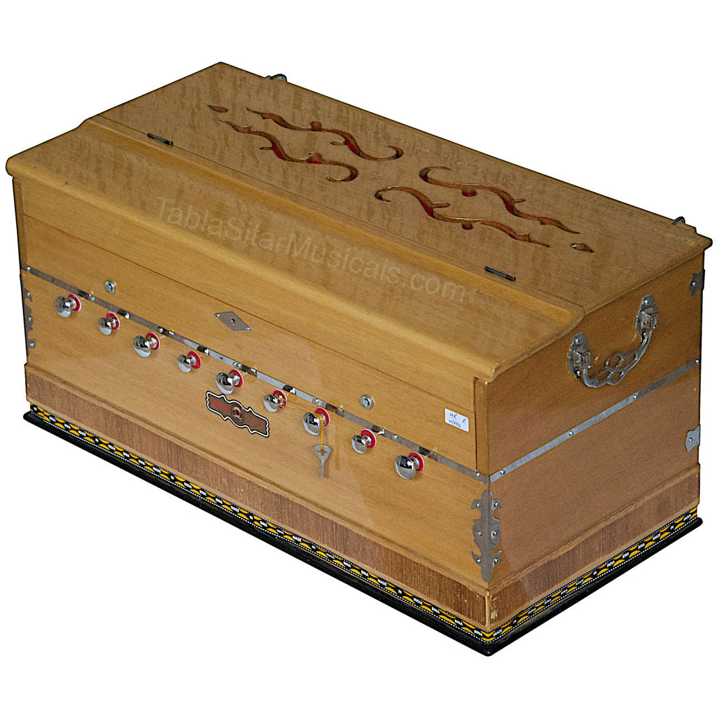 Bina Harmonium, 2 Reeds, 3.5 Octave, 9 Stops, Coupler, Teak