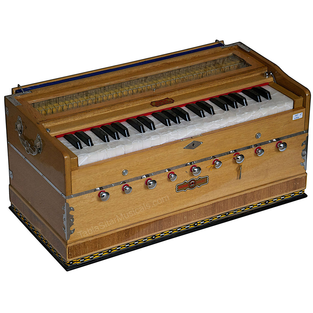 Bina Harmonium, 2 Reeds, 3.5 Octave, 9 Stops, Coupler, Teak