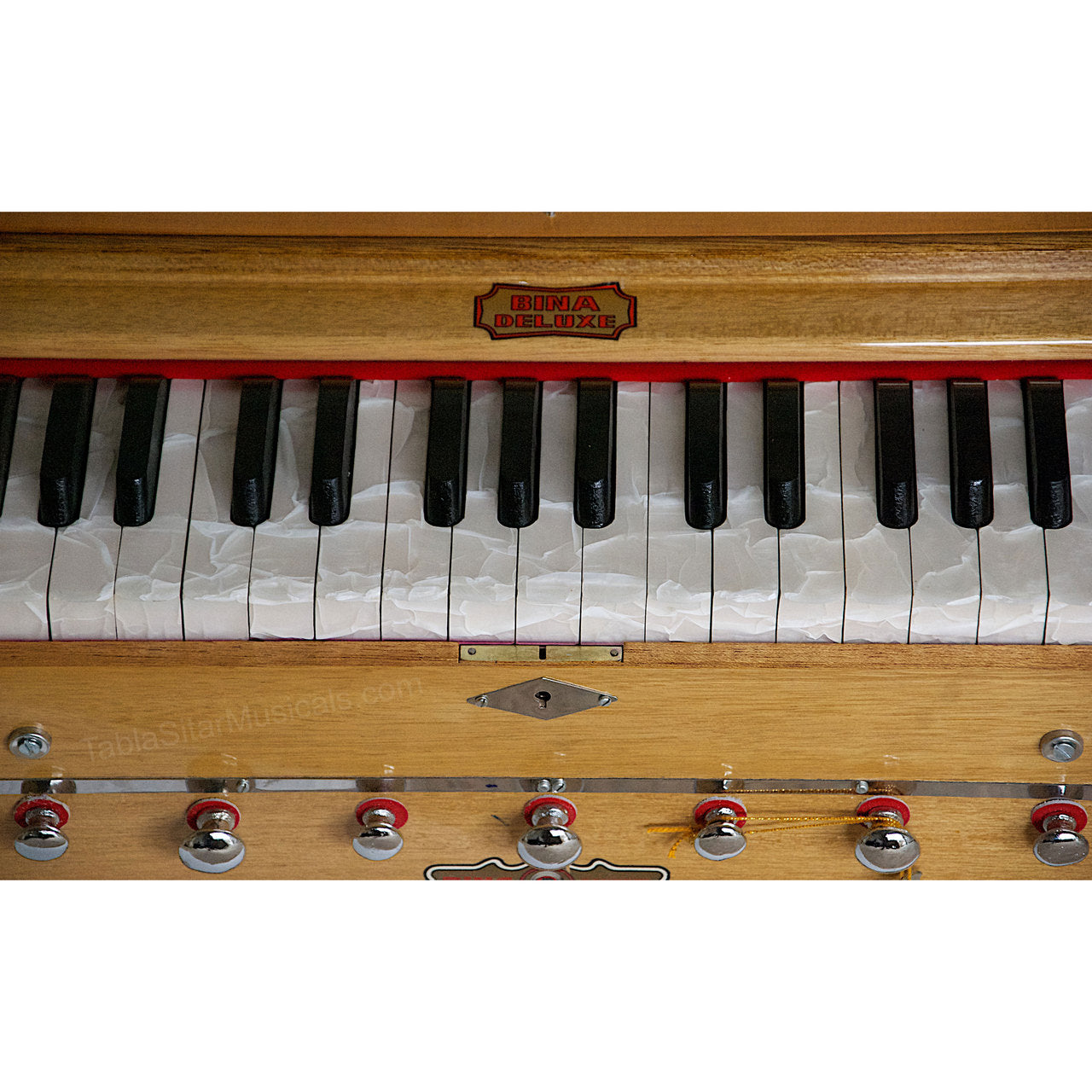 Bina Harmonium, 2 Reeds, 3.5 Octave, 9 Stops, Coupler, Teak