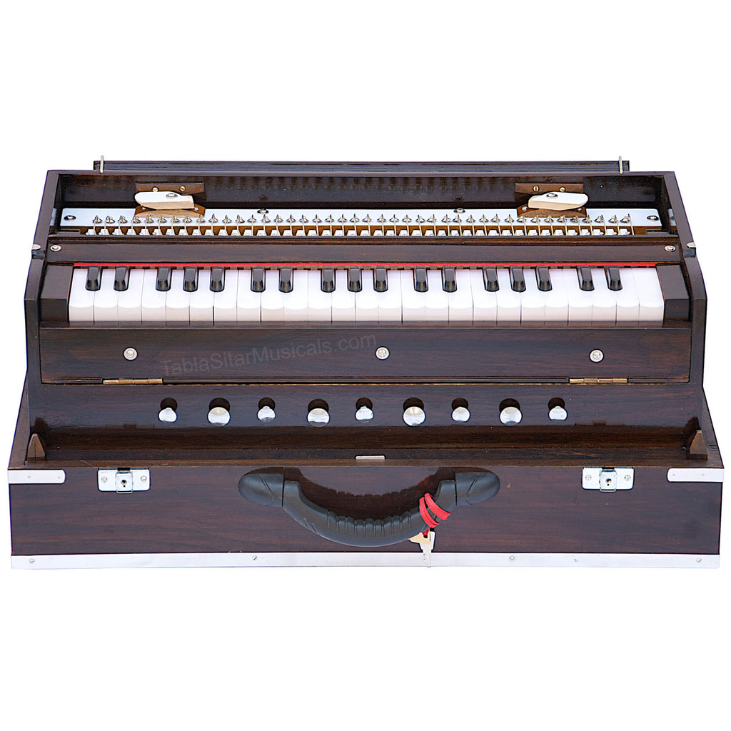 MKS No. 243 Concert Harmonium, 2 Reeds, Folding, Teak Wood, 42 Keys