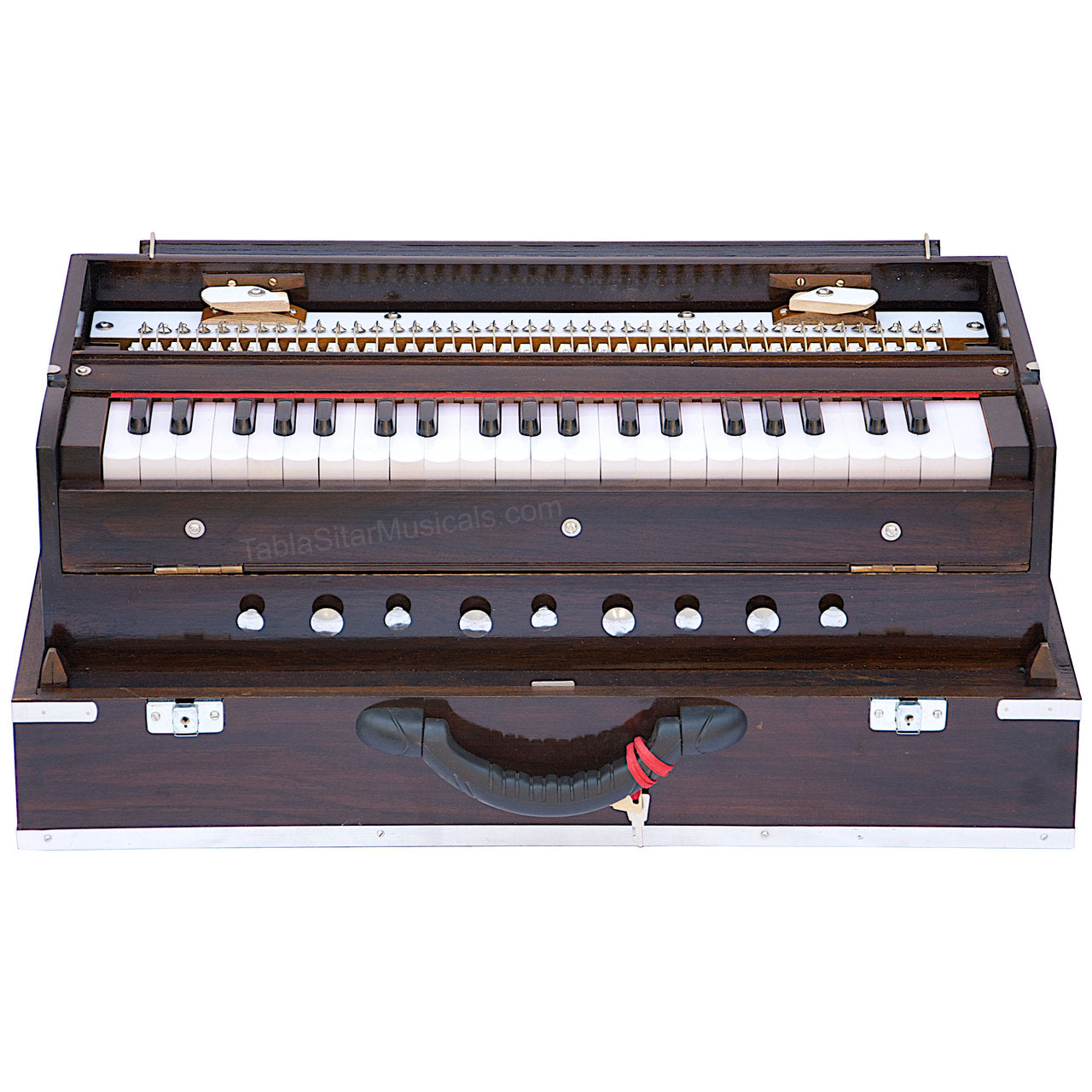 MKS No. 243 Concert Harmonium, 2 Reeds, Folding, Teak Wood, 42 Keys