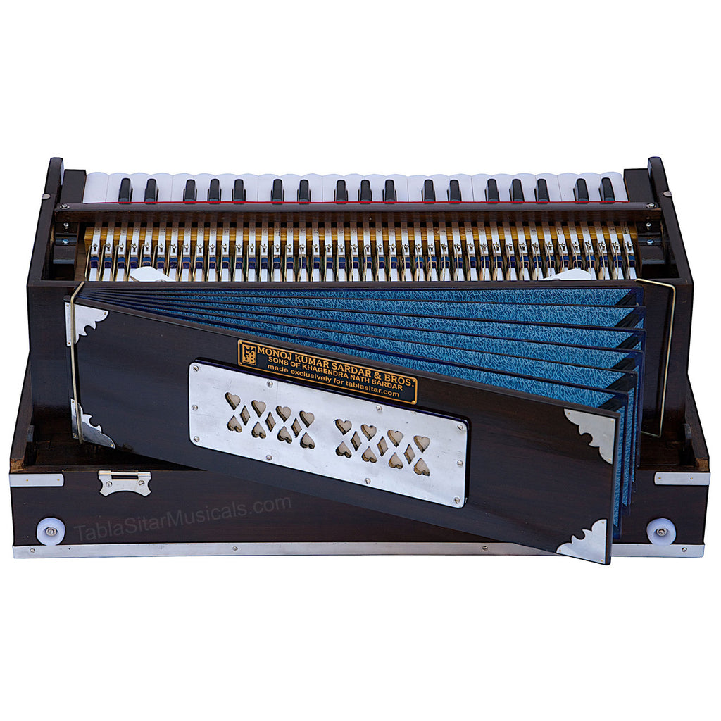 MKS No. 243 Concert Harmonium, 2 Reeds, Folding, Teak Wood, 42 Keys