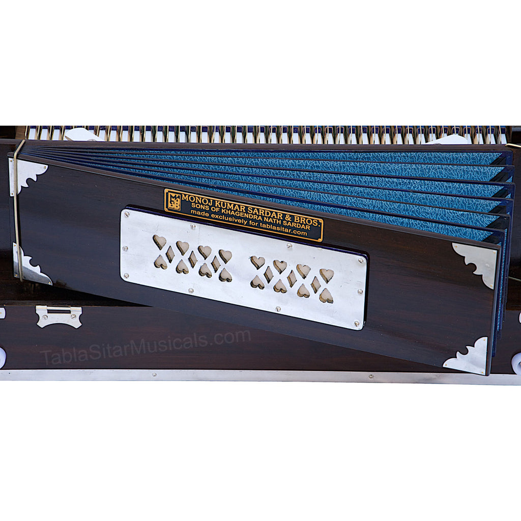 MKS No. 243 Concert Harmonium, 2 Reeds, Folding, Teak Wood, 42 Keys