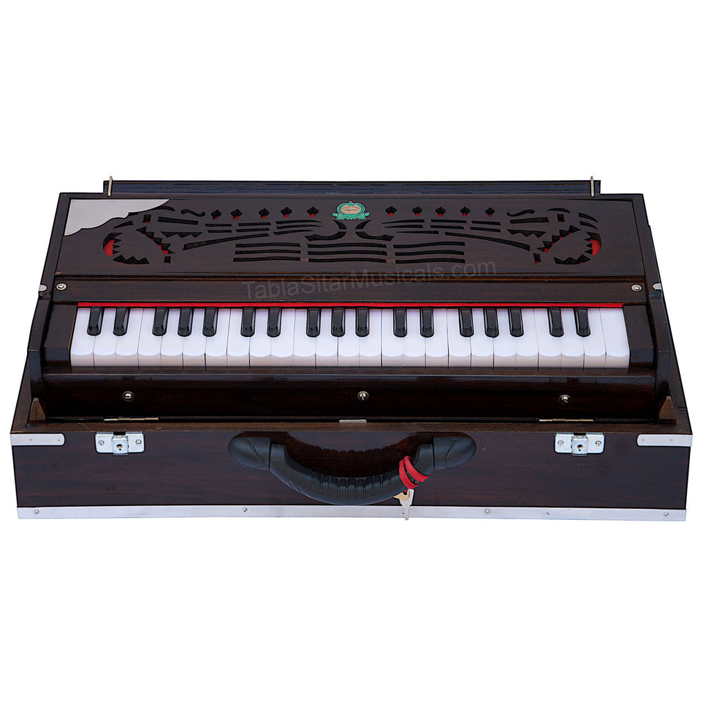 MKS No. 243 Concert Harmonium, 2 Reeds, Folding, Teak Wood, 42 Keys