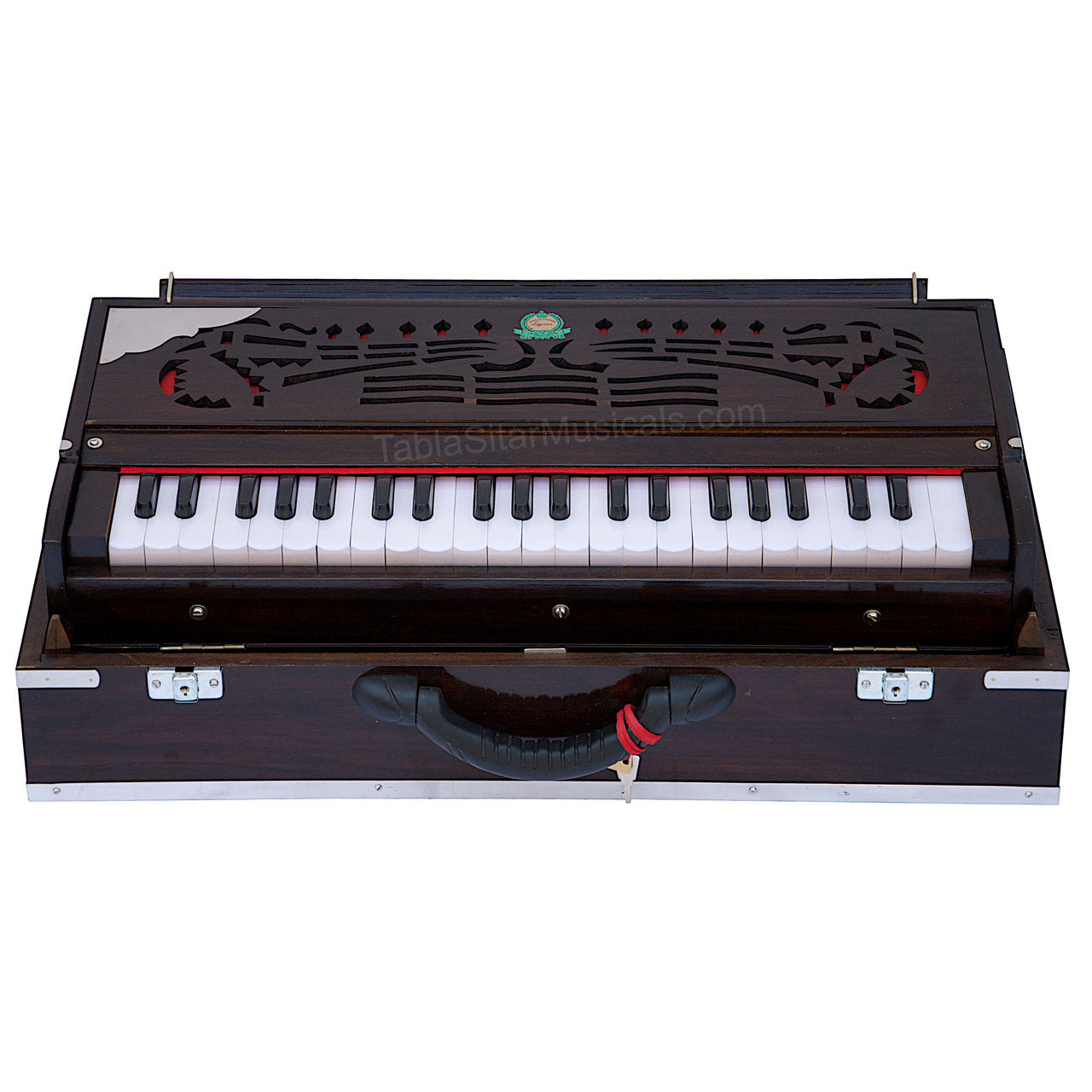 MKS No. 243 Concert Harmonium, 2 Reeds, Folding, Teak Wood, 42 Keys