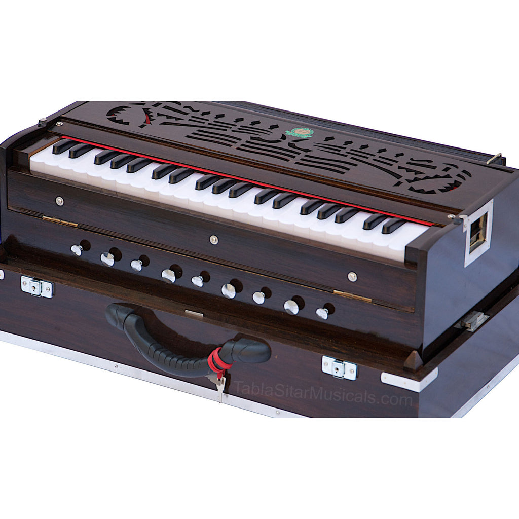 MKS No. 243 Concert Harmonium, 2 Reeds, Folding, Teak Wood, 42 Keys