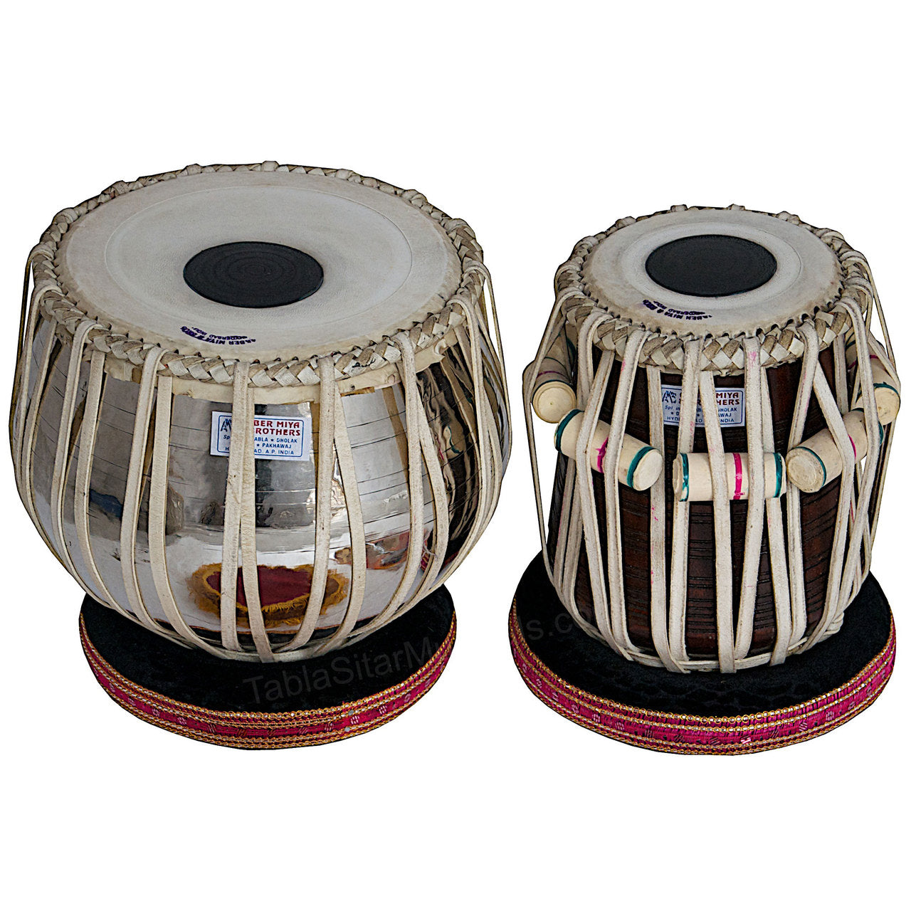 Akbar Mian Tabla Set, 3 kg, Brass Bayan, Sheesham