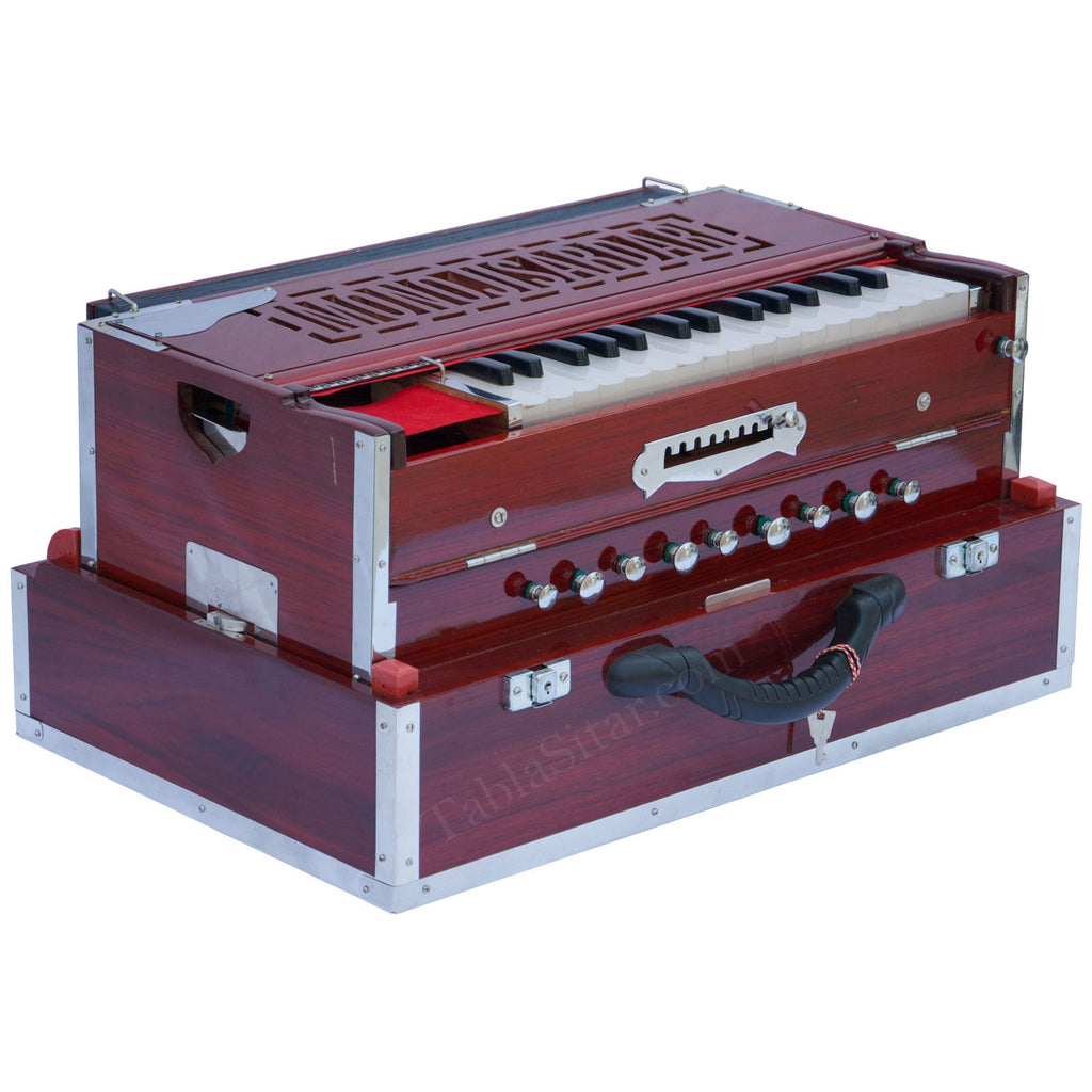 MKS No. 264 Concert Harmonium, 2 Reeds, Folding, Kail Wood, 30 Keys