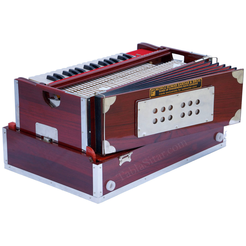 MKS No. 264 Concert Harmonium, 2 Reeds, Folding, Kail Wood, 30 Keys