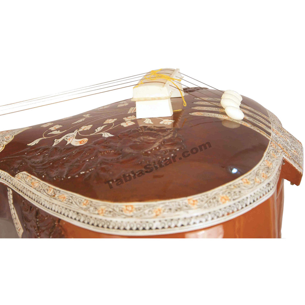 Maharaja Musicals Designer Tanpura, Male, 4 Strings, Fiber Case