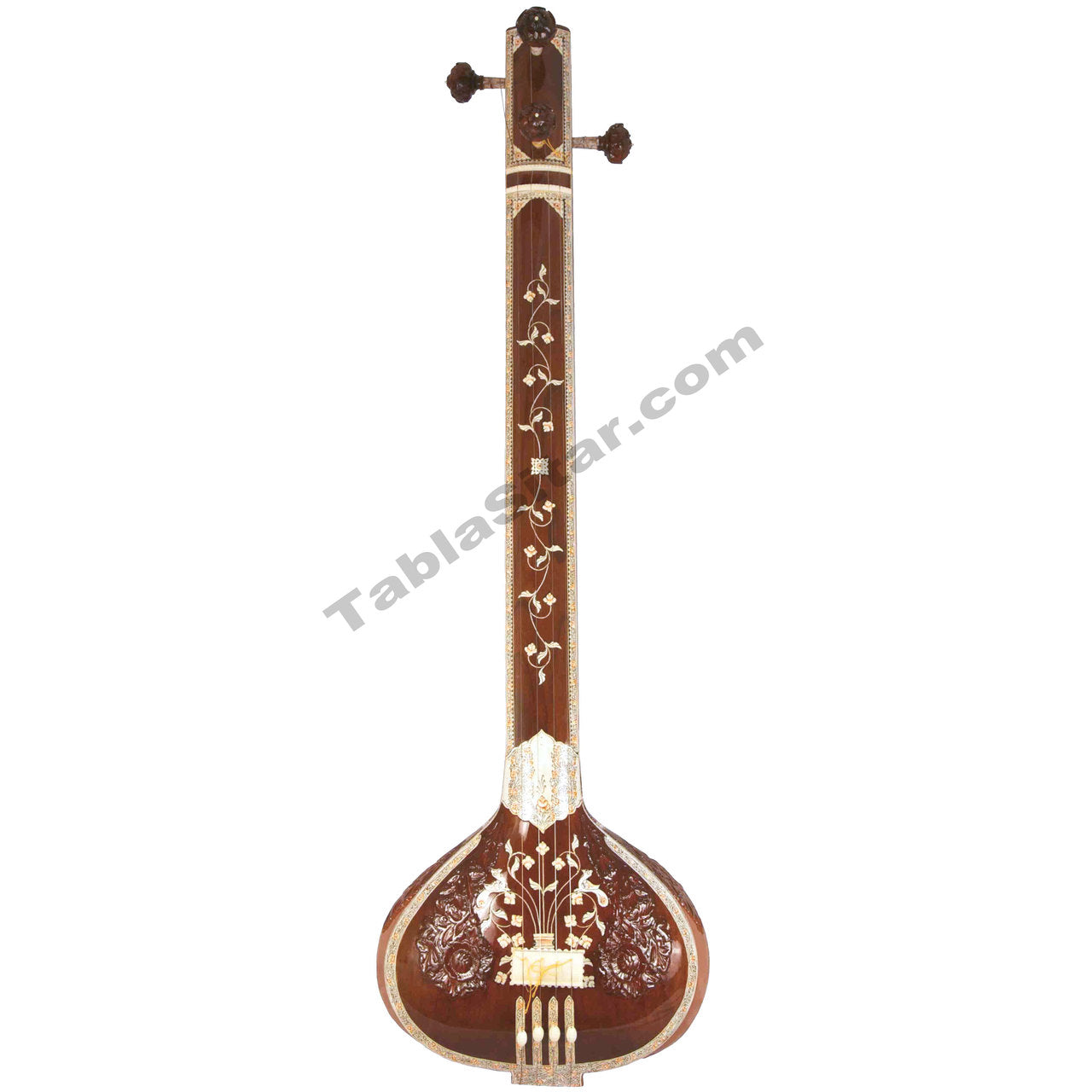 Maharaja Musicals Designer Tanpura, Male, 4 Strings, Fiber Case