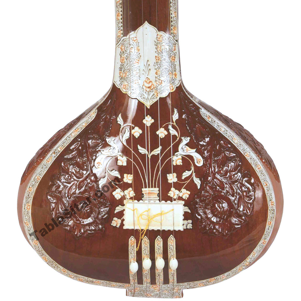 Maharaja Musicals Designer Tanpura, Male, 4 Strings, Fiber Case
