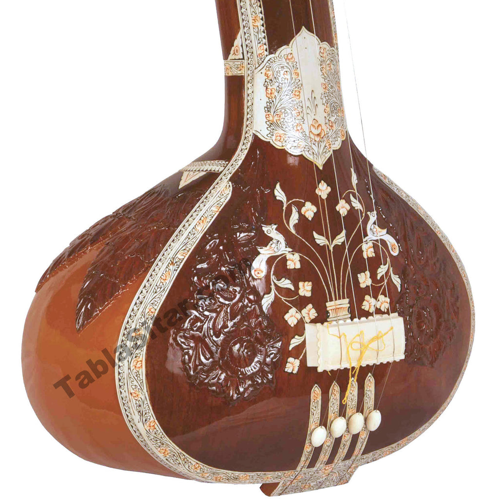 Maharaja Musicals Designer Tanpura, Male, 4 Strings, Fiber Case