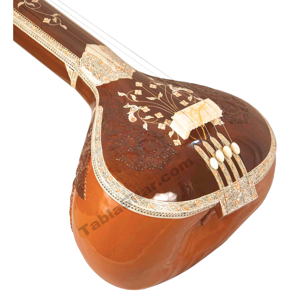 Maharaja Musicals Designer Tanpura, Male, 4 Strings, Fiber Case