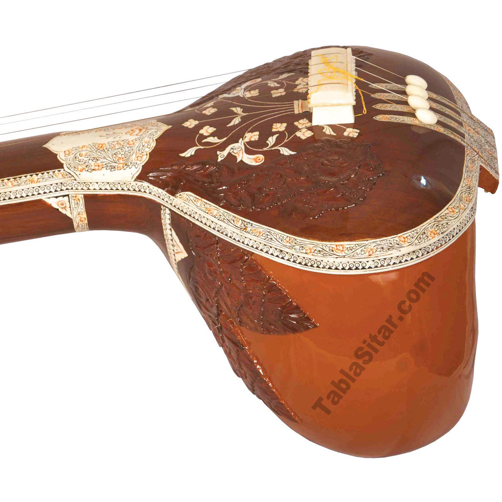 Maharaja Musicals Designer Tanpura, Male, 4 Strings, Fiber Case