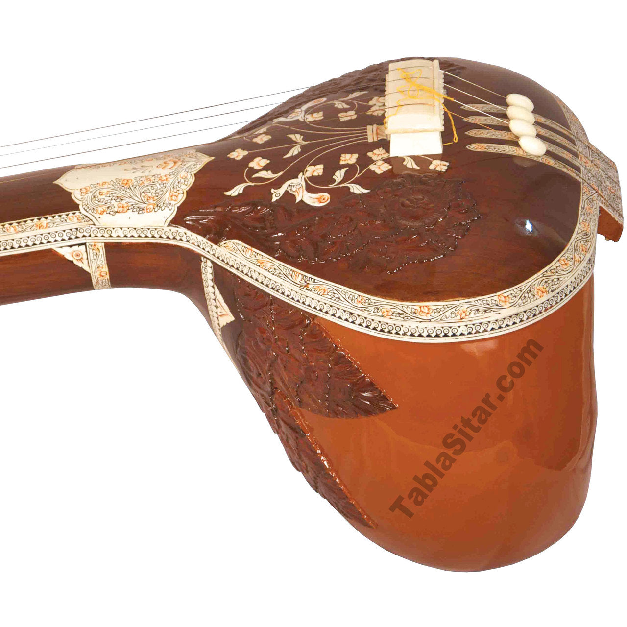 Maharaja Musicals Designer Tanpura, Male, 4 Strings, Fiber Case