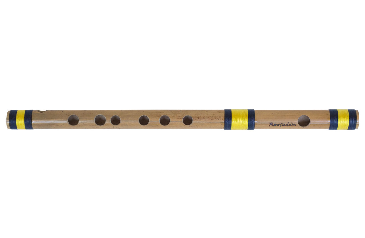 Sarfuddin Concert Bansuri Flute, Scale G# Medium, 13.2", Bamboo