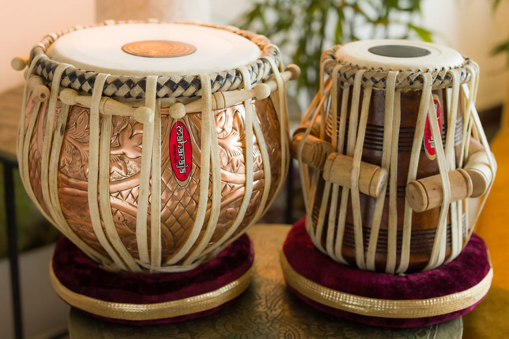 Maharaja Musicals Designer Tabla Set, 3.5 kg, Copper Bayan