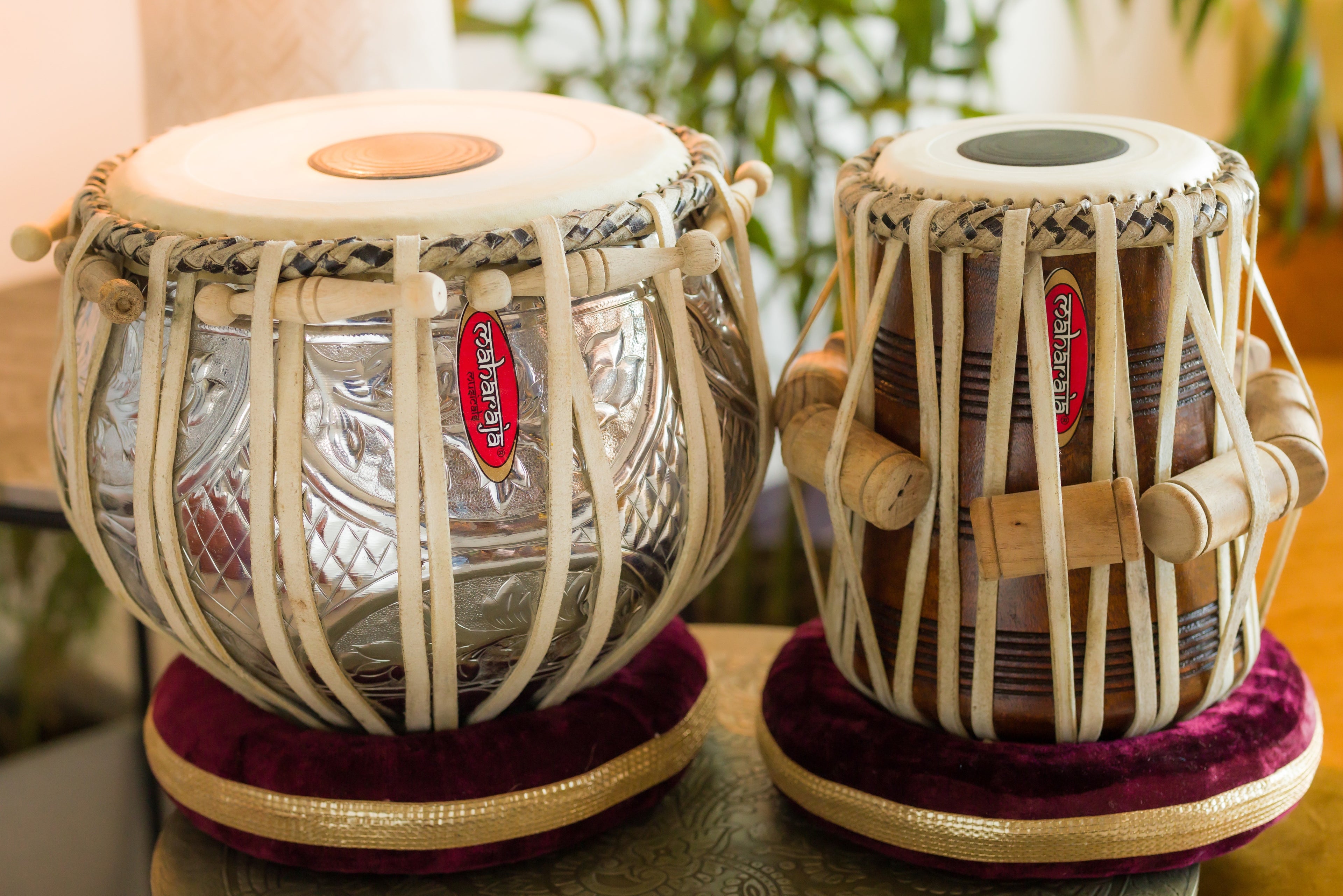 Maharaja Musicals Designer Tabla Set, 4.5 kg, Copper Bayan