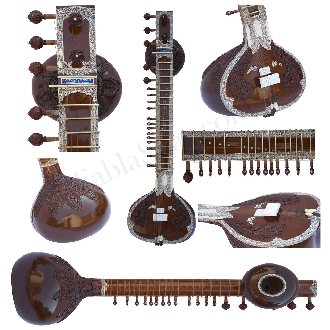 Kanai Lal Manipuri Sitar, Ravi Shankar Style, Double Toomba
