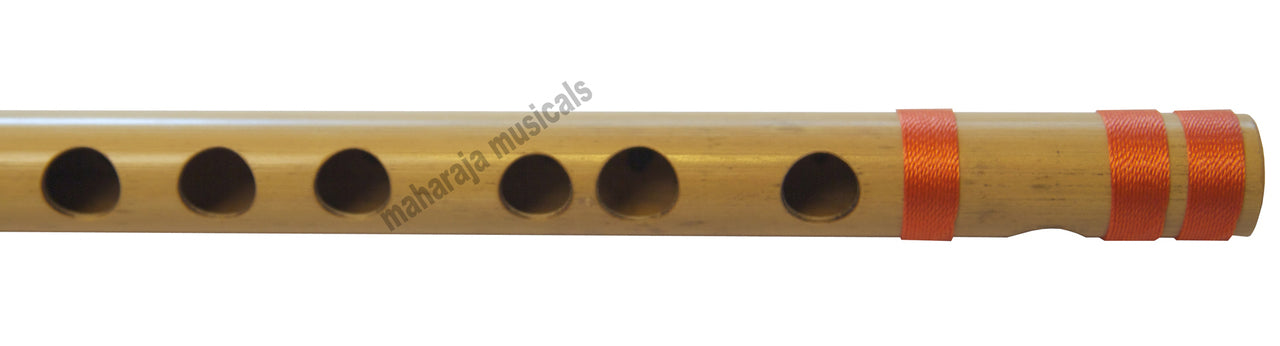 Maharaja Musicals Concert Bansuri Flute, Scale A# Medium, 11.8"