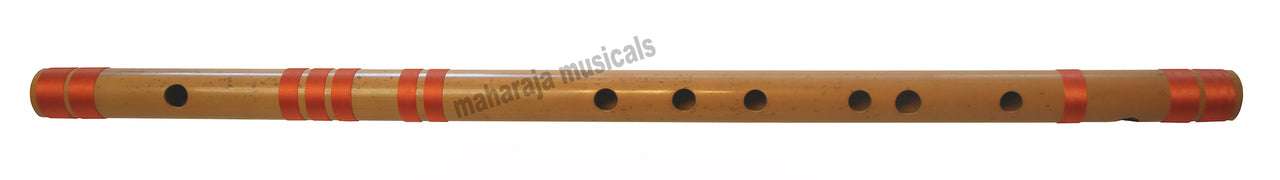 Maharaja Musicals Concert Bansuri Flute, Scale A# Medium, 11.8"