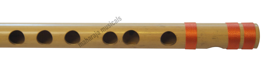Maharaja Musicals Concert Bansuri Flute, Scale A# Medium, 11.8"