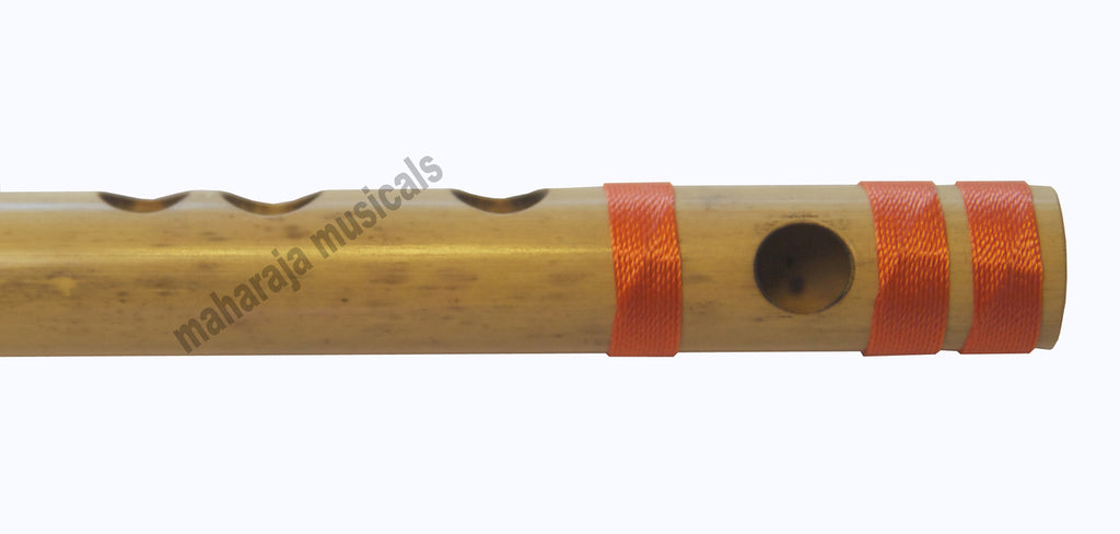 Maharaja Musicals Concert Bansuri Flute, Scale A# Medium, 11.8"