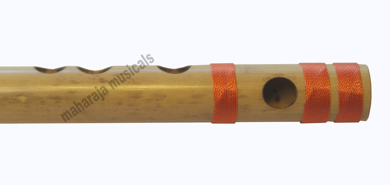 Maharaja Musicals Concert Bansuri Flute, Scale A# Medium, 11.8"