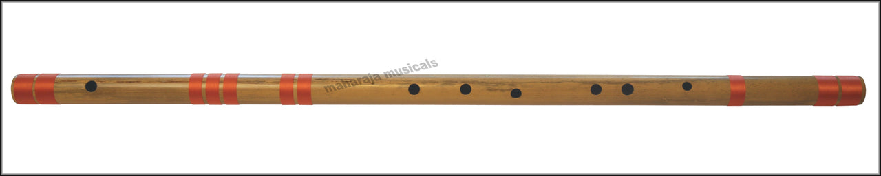 Maharaja Musicals Concert Bansuri Flute, Scale C Bass, 35", Bamboo
