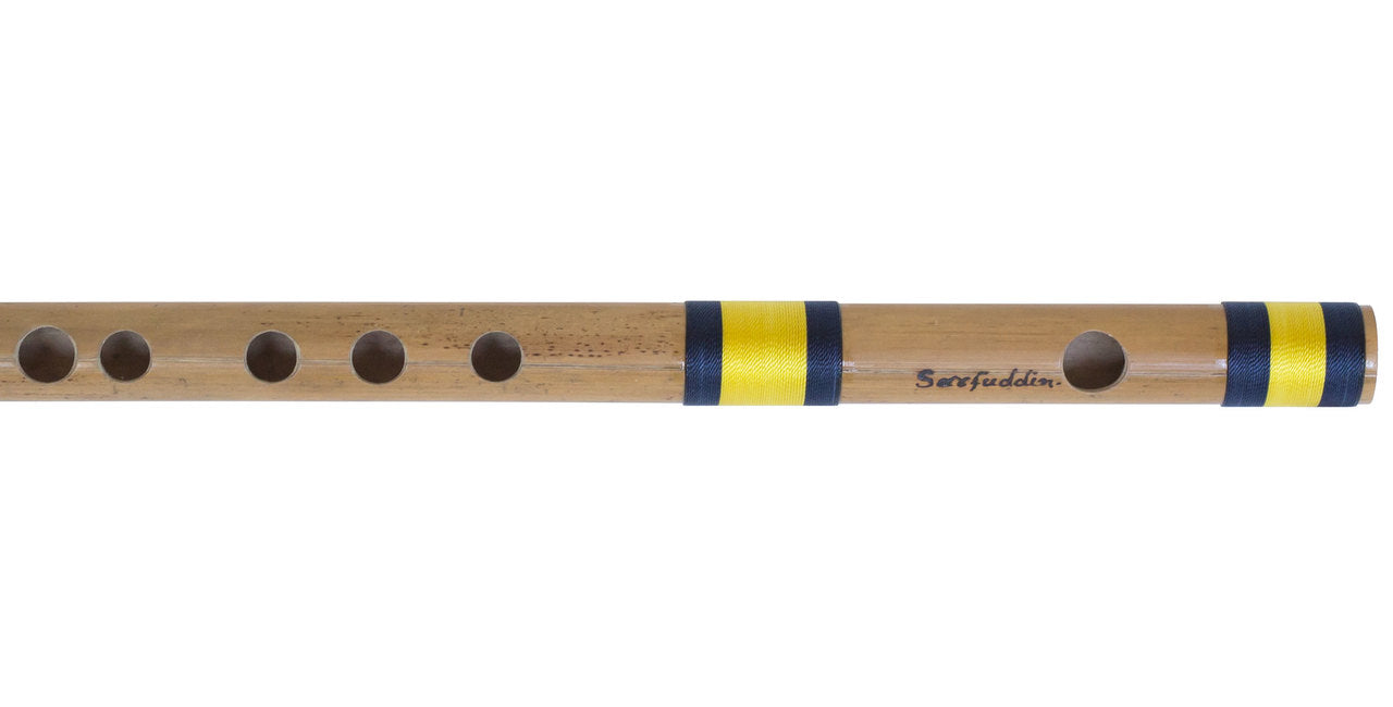 Sarfuddin Concert Bansuri Flute, Scale G# Medium, 13.2", Bamboo